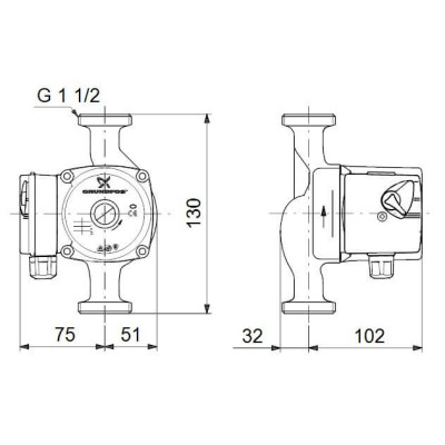 Циркуляційний насос Grundfos UPS 25-20 180 мм