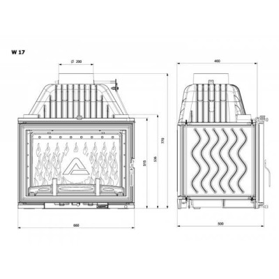 Камінна топка KAWMET W17 Dekor (16.1 kW) EKO