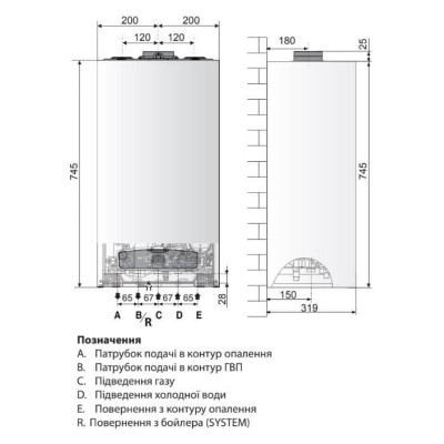 Двоконтурний конденсаційний котел Ariston CARES S SYSTEM 24